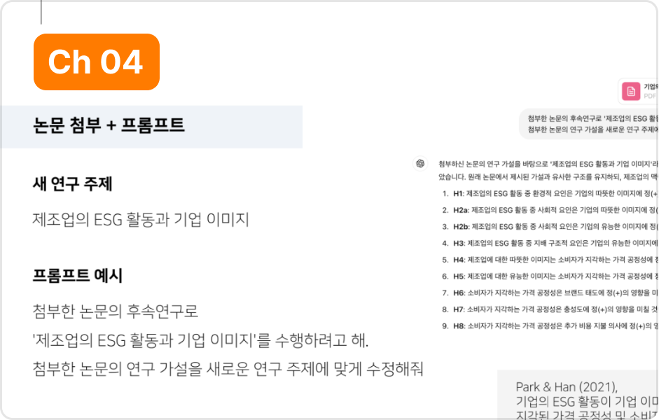 ImageSlide<b>엄밀한 연구 설계를 위해<br> AI와 가설 도출 및 검증하기</b>