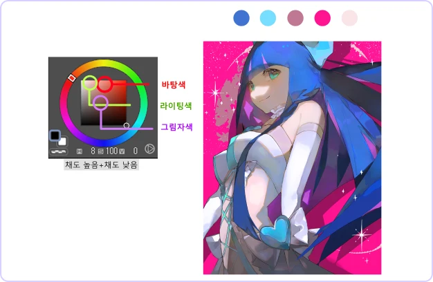 ImageSlide<font color=#111111>바탕색 / 그림자색 / 라이트 색 선정법</font>