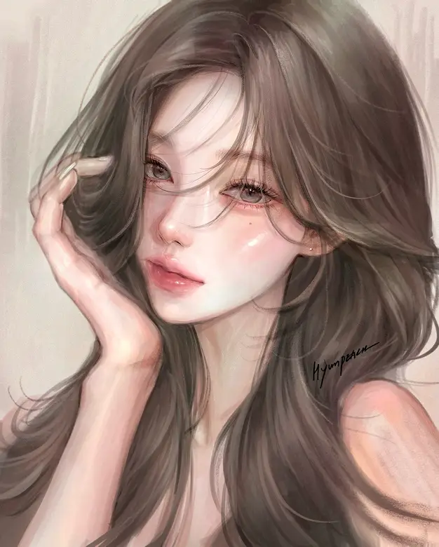 ImageSlide<span style="font-size:16px;"><font color=#B86E9B><b>예제 01. 물먹 광채 피부 표현 인물화</b></font></span><font style="display: block;margin-top: 5px;"></font> • 빠르고 효율적인 이목구비 드로잉 방법<br> • 맑고 투명하게 빛나는 수분 광채 피부 표현법