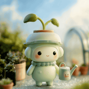 ImageSlide∙ 화분에 물주는 팝마트 아트토이