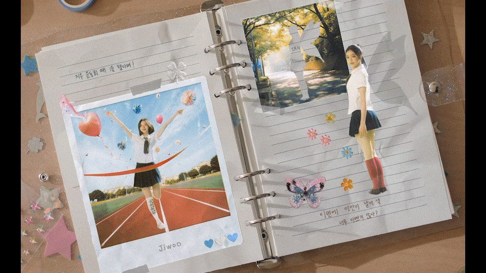 ImageSlide<center><b>Hearts2Hearts 'STYLE' M/V AI VFX & AI artwork</b></center>