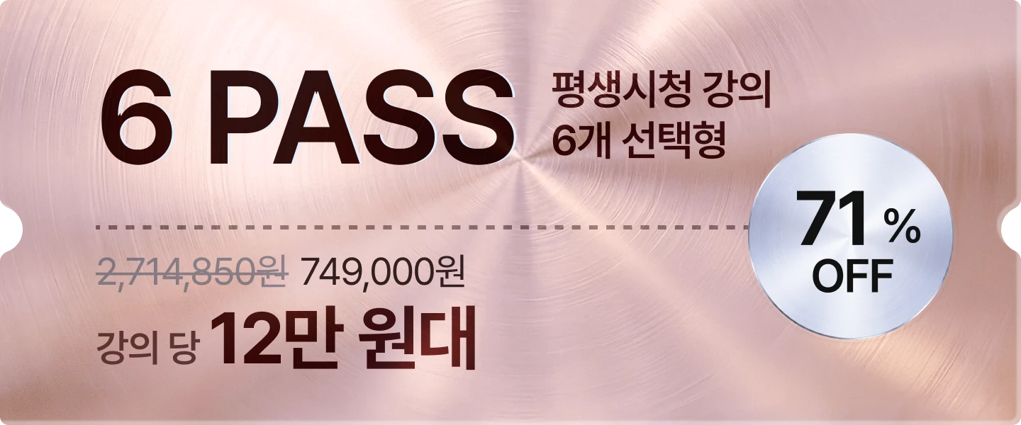 신년준비 초특가패스 프로모션