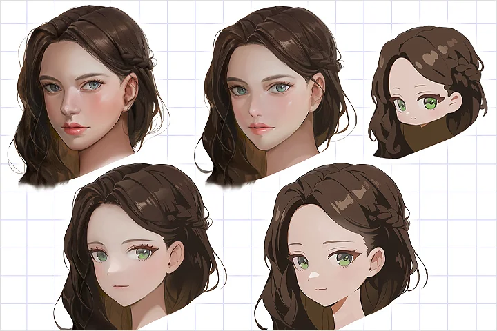 <p><strong>Principles of Character Stylization, from Realistic to Semi-Realistic and from Anime-Style to Chibi</strong></p>