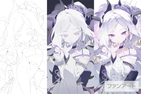 <p><strong>線画のクオリティで色塗りまで、制作工程を初公開!</strong></p>