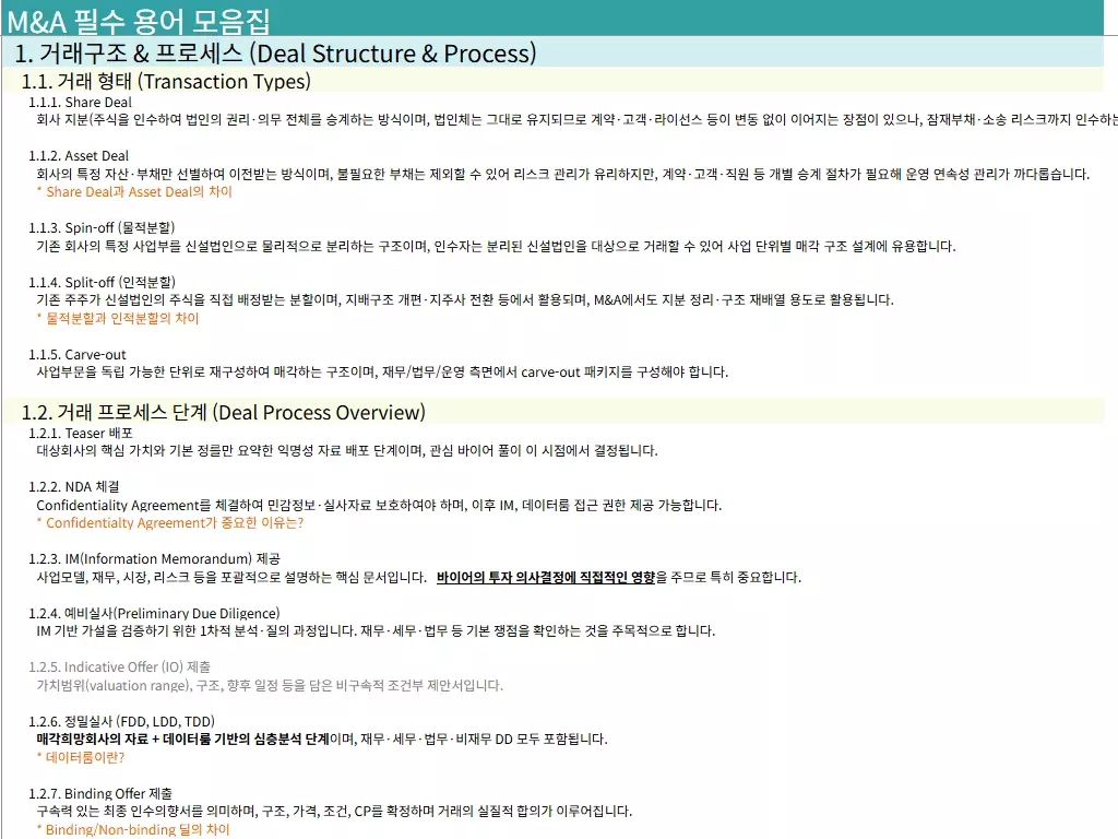 ImageSlide<style> .centerText{   text-align:center; } </style>  <div class="centerText">   <span style="font-size:14px; color:#BEB4B4; font-weight:400;">     모르는 내용이 있다면 언제든!   </span>    <span style="display:block; height:2px;"></span>    <span style="font-size:20px; color:#fff; font-weight:700;">     M&A 필수 용어 모음집   </span> </div>