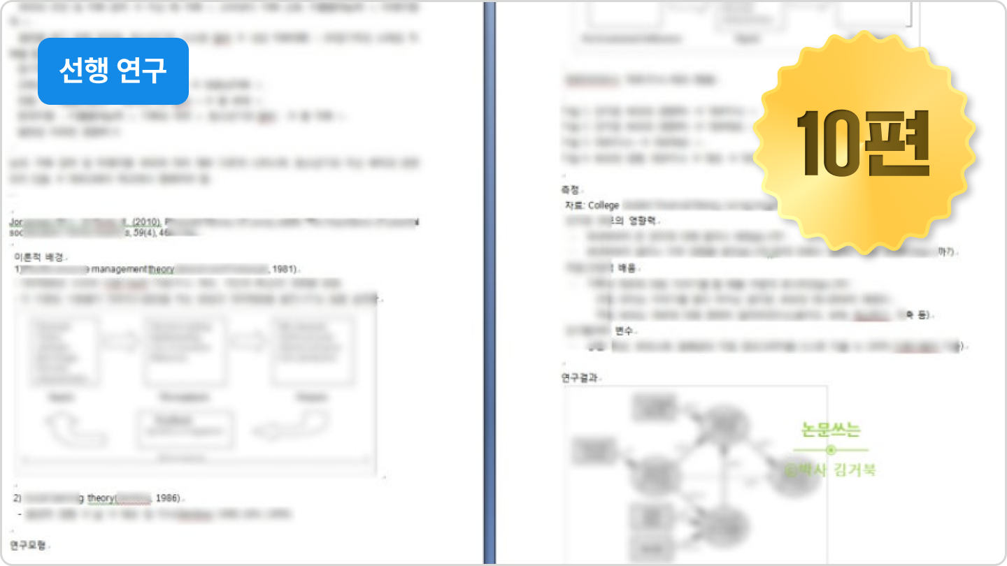 ImageSlide<b>선행연구 10편 표로 정리하기</b>