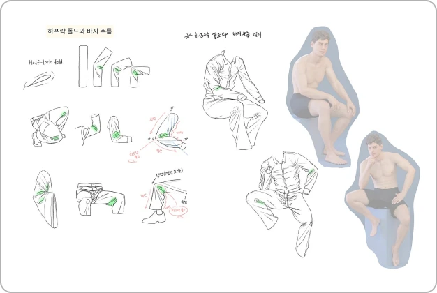 ImageSlide<b>Day 20. 옷주름 7가지 기초 패턴</b>