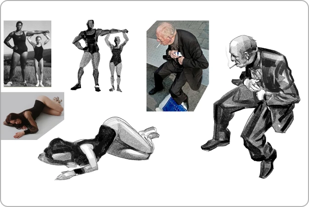 ImageSlide<b>Day 27. 캐릭터 디자인을 위한 면크로키</b>