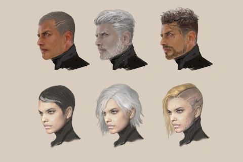 <p>얼굴 하나의 수만 가지 서사를 담는 캐릭터 디자인</p>