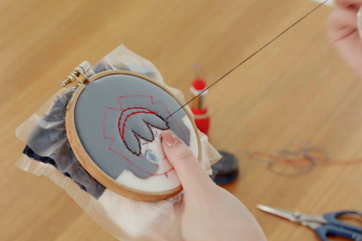 <p>前髪の縫い付け方</p>