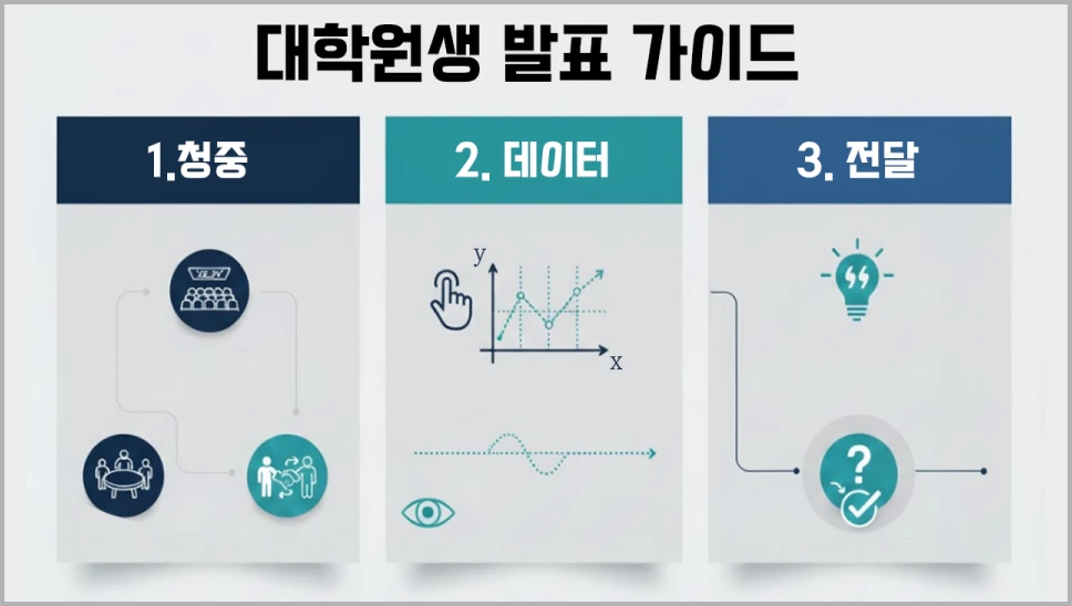 ImageSlide<b>교수님의 시선을 따라 가자! <br>최우수 연구자처럼 발표하기</b>