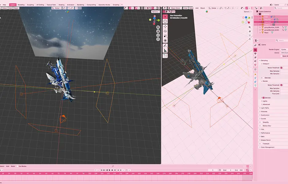 ImageSlide<span style="color:#61B1FE;"> <b> STEP 3.   </span> <br>조명과 카메라 배치</b>