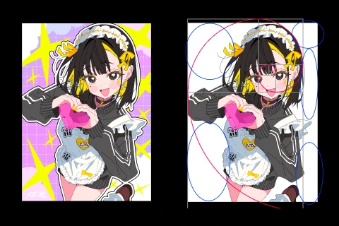 <p>構図と色を連動させた「画面全体のデザイン思考」</p>