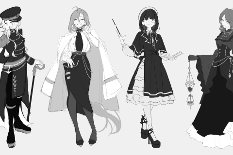 <p><strong>Static and Dynamic Character Designs</strong></p>