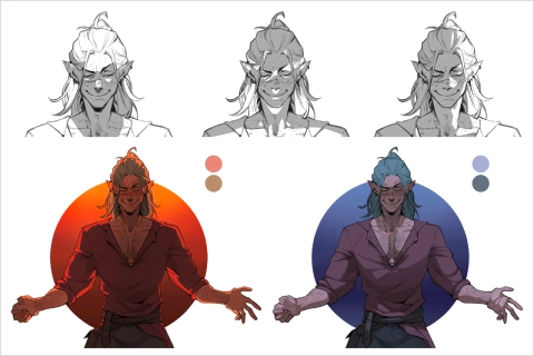 <p><strong>ボリューム感、陰影、彩色</strong></p>