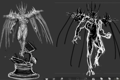 <p>可動することを意識したキャラクターデザイン</p>