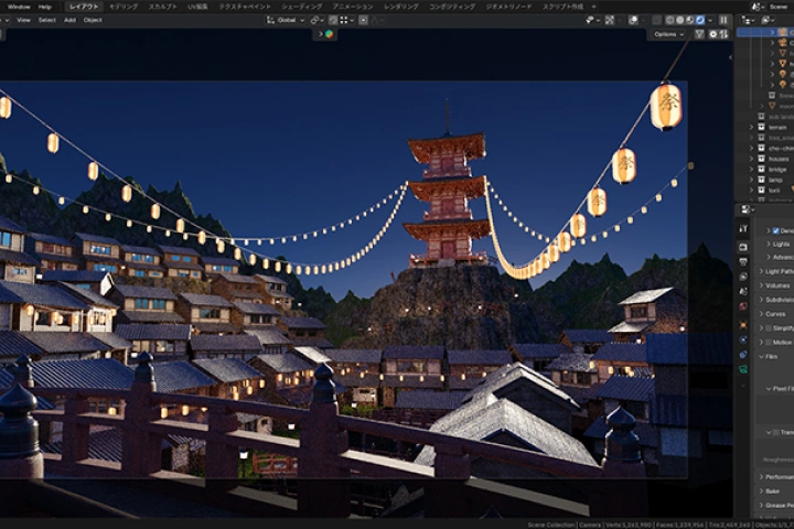 <p>ライティングとワールド設定</p>