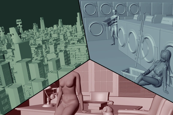 <p>러프 스케치 기반 씬 구성 &amp; 실내외 샷 설계 프로세스</p>