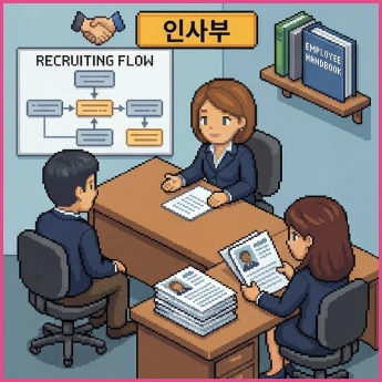 ImageSlide <details><summary><b><span style="color:#000">인사부 구성 보기</b></span><br></summary><p> <div style="text-align: left;"> <span style="color:#000"> <br> • 채용공고 수집기<br> • 지원자 스크리닝<br> • 온보딩 체크리스트<br> • 근태/성과 관리기<br>  </div></p></details>