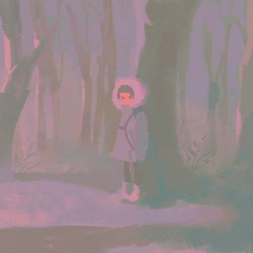 <p>낮과 밤의 빛을 담은 배경 일러스트 완성</p>