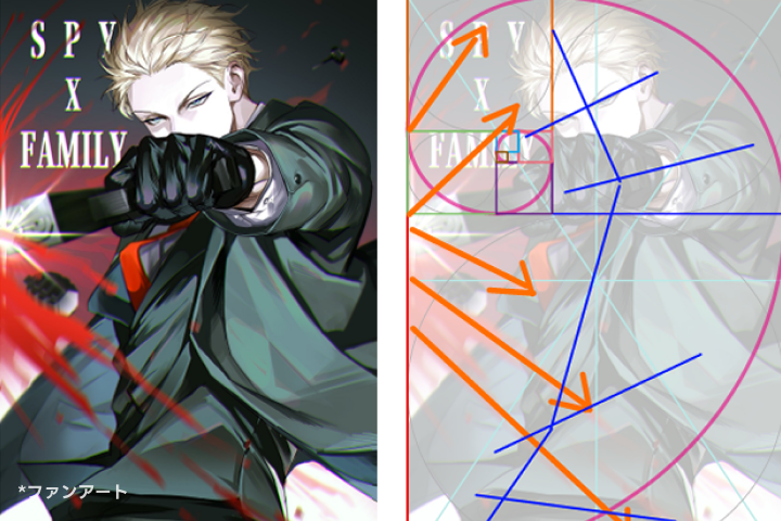 <p><strong>躍動感と空間感が感じられるダイナミックなキャラクターイラストの完成</strong></p>