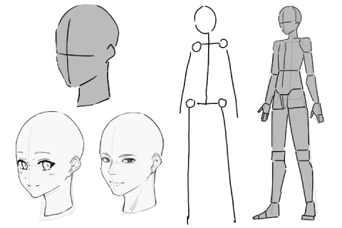 <p>イラストにおける人体の非実在性</p>