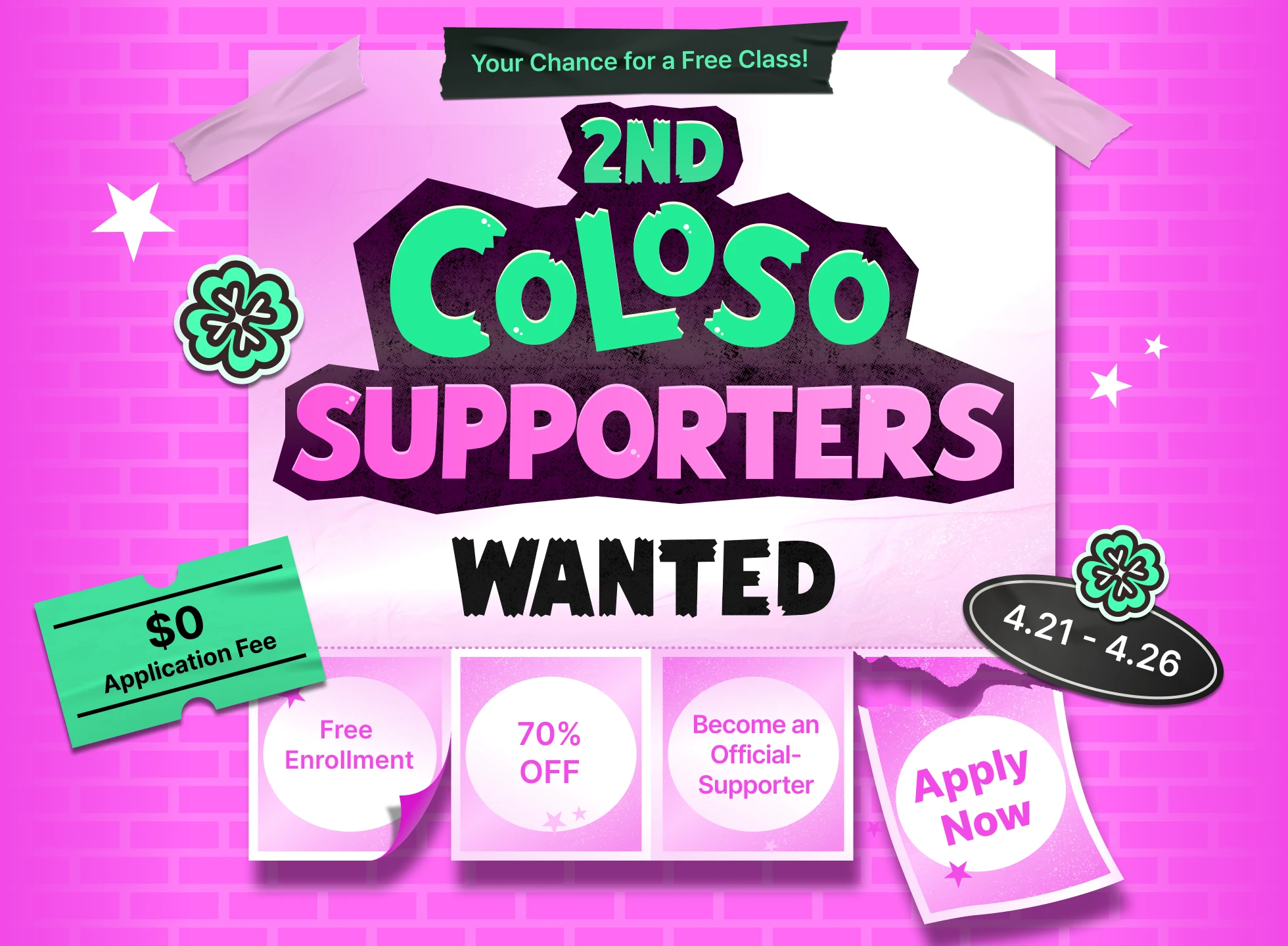 Coloso Suppoters Wanted