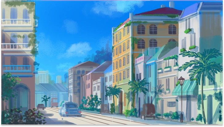 Anime Background Artist, Jin Hwang portfolio