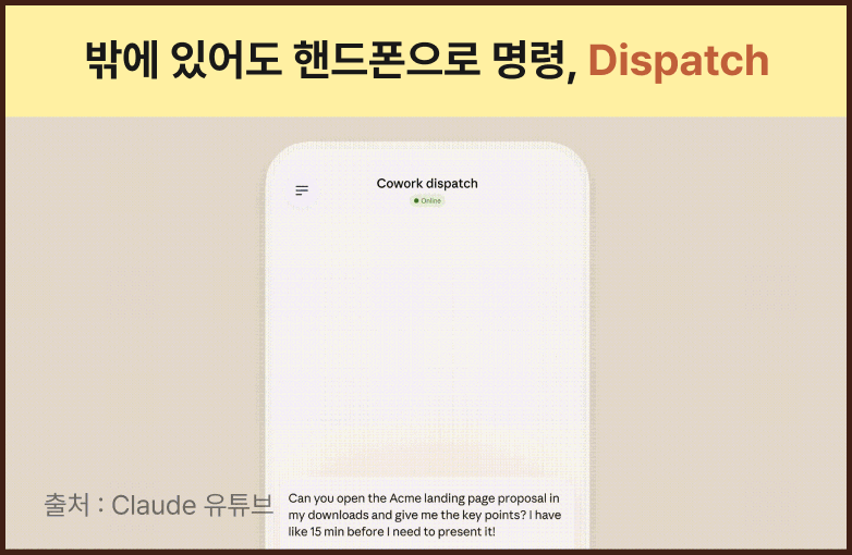 ImageSlide<span style="color:#fff;">출장 중에도, 점심 먹으면서도, <b>핸드폰으로 명령 하나 보내면 Claude Code가 원격으로 알아서 처리</b>하고 완료되면 알려줘요. 더 이상 자리에 앉아서 AI랑 대화할 필요가 없어요!</span>