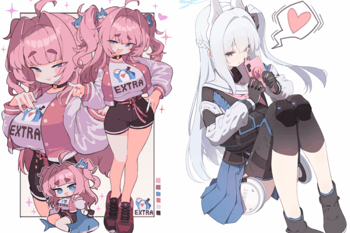 イラストレーター 笠＆しわ