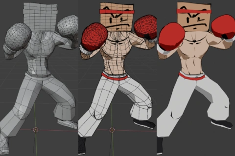 <p><strong>Stylizing the Character Model to Look 2.5D</strong></p>