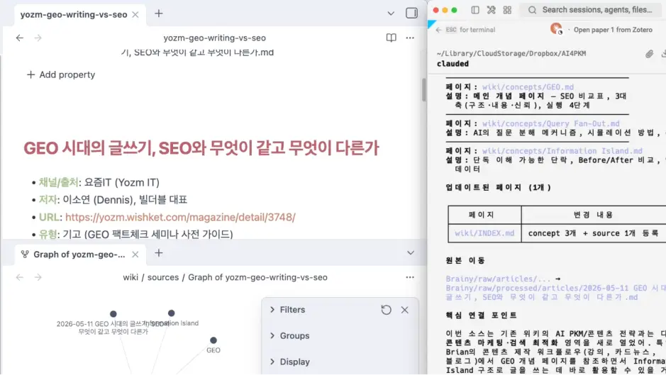 ImageSlide<b>LLM wiki의 정수 ‘Ingest · Query · Lint’</b>
