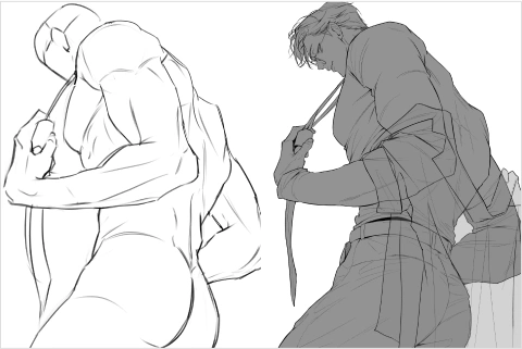 <p><strong>体型と骨格にフォーカス！色気を引き出す身体デフォルメ</strong></p>
