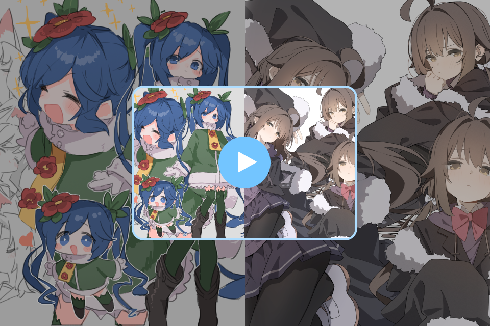 イラストレーター, 笠＆しわ 特典1