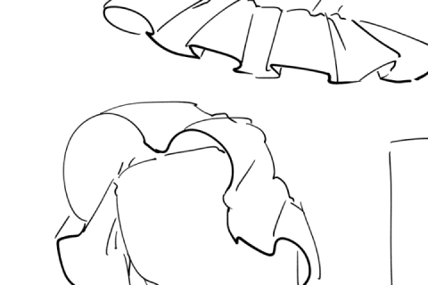 <p>フリルの描き方</p>