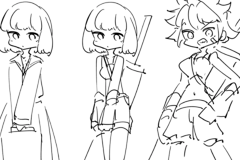 <p>キャラクターを形作る手順</p>