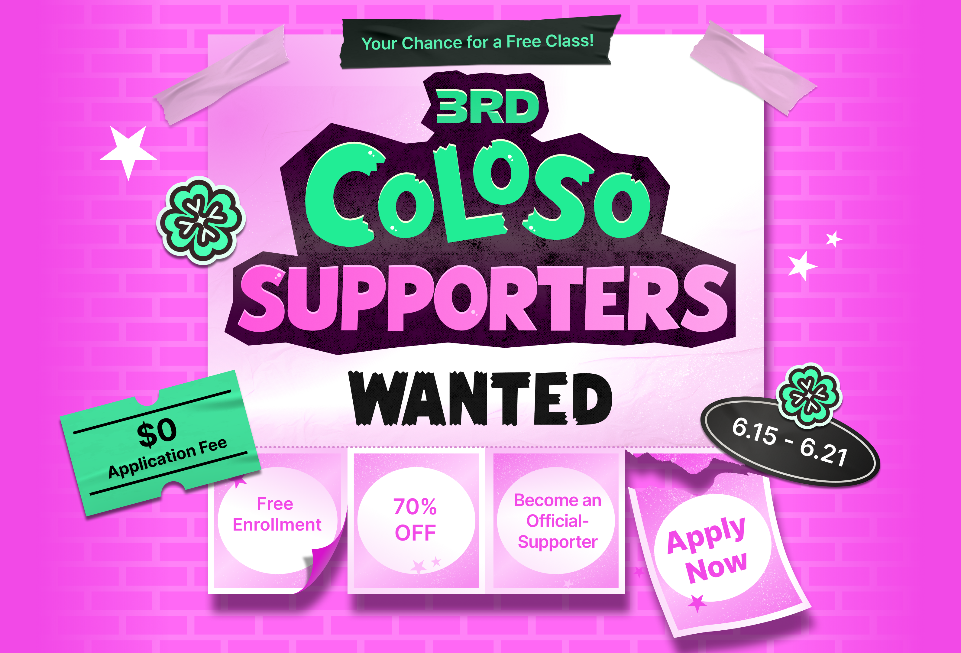 Coloso Suppoters Wanted