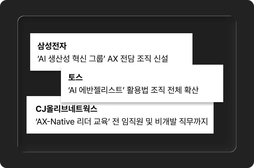 agentic, ai성과, ai 도입, ax, ax 사례, AI도입기, 사내AI도입기, 사내업무자동화, ax팀장, CAIO, CEO, CFO, claude, 클로드, 클로드코드도입, 코덱스도입, 커서도입, codex, DX, 리더십, 리더급, 변화관리, 본부장, 사내 AI, 사내AX팀, AI transformation, 팀장AI, 프롬프트, ax j커브, ax j curve, J커브,  AX란, AX교육, AX사내교육 