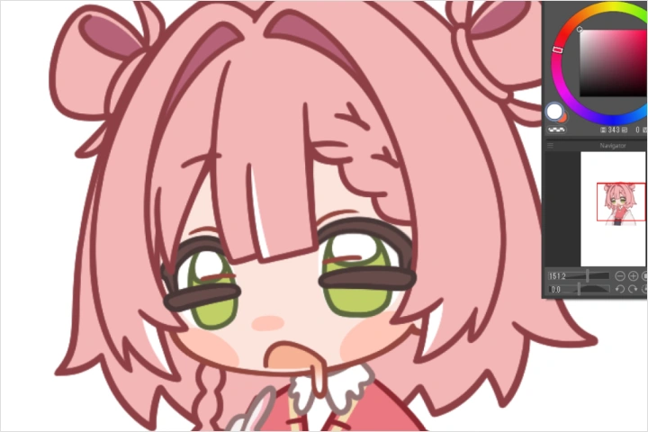 イラストレーターVTuber 虹深°ぬふ 講座の例題