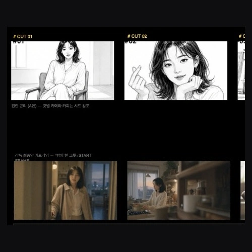 <p><strong>컷별 AI 촬영 설계도로 전환하는 콘티 활용법</strong></p>