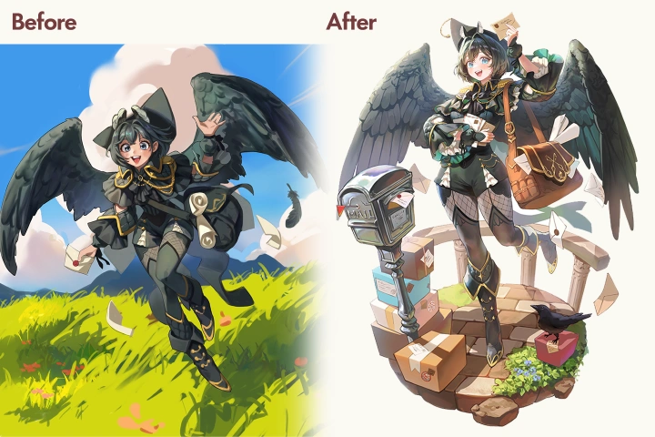 Illustrator, Hidari Mimi portfolio