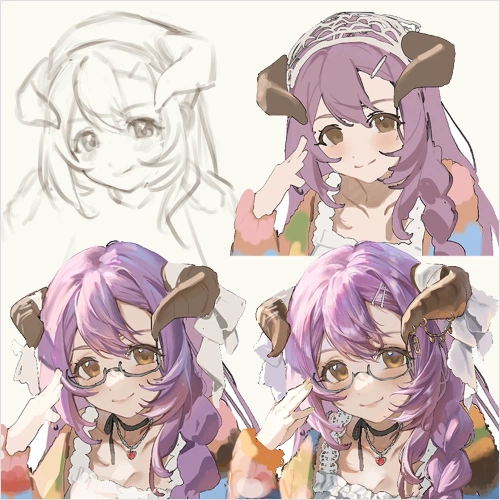 Illustrator, Hidari Mimi Exercise
