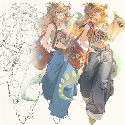 Illustrator, Hidari Mimi Exercise