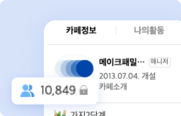 ImageSlide<b style="color:#3B4D71">네이버 카페 회원수</b>