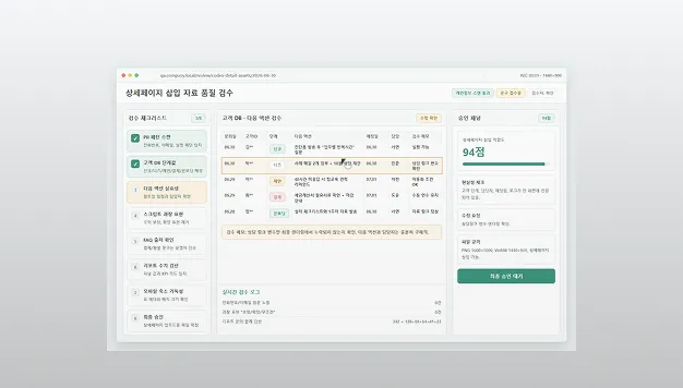 ImageSlide<div style="text-align:center; color:#333; font-weight:bold;">품질 검수 및 저작권 체크리스트</div>