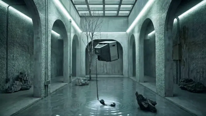 ImageSlide<b>반중력 상태로 공중에 떠서 회전하는 TV</b>