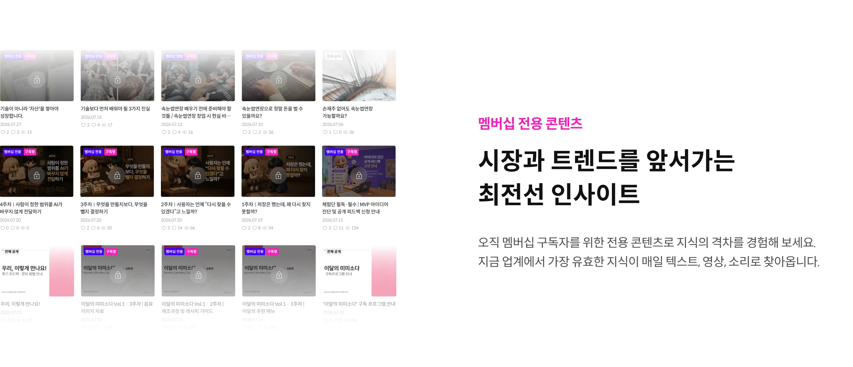 멤버십 전용 콘텐츠
