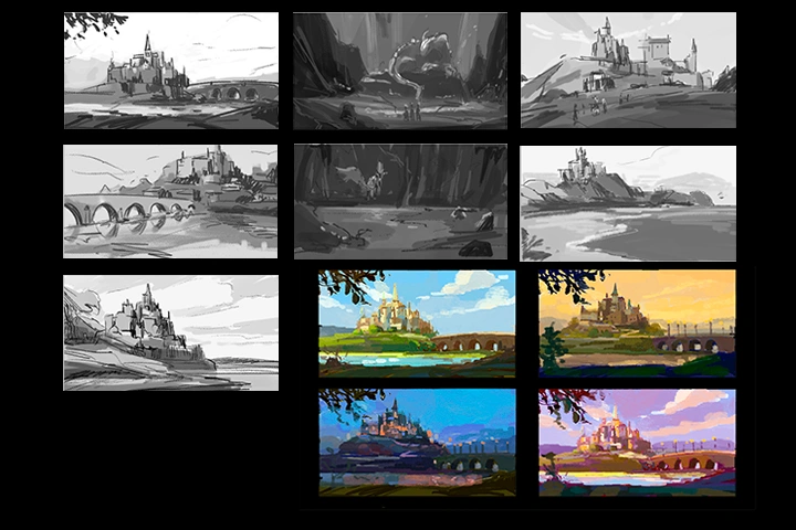 <p><strong>Composition and Thumbnail Exploration</strong></p>