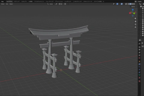 <p>Blenderの基本操作とワールドアセット制作</p>