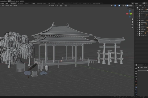 3DCGアーティスト つきの。 講座の例題